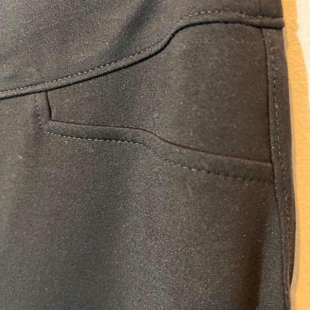 Chicos Black Knit Ankle Ponte Pants Slimming Minimalist‎ Easy Wear EUC 1R/Med/8R - Picture 11 of 12